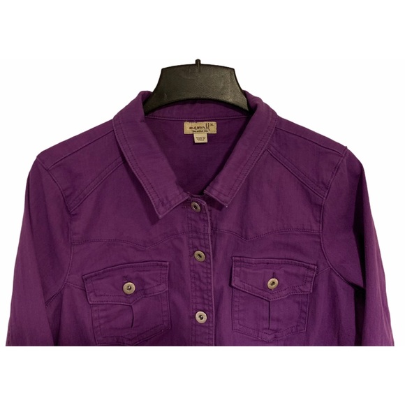 One World Jean Jacket Purple - Picture 2 of 7
